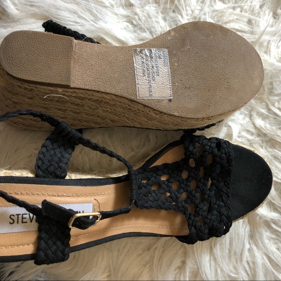 Black espadrille wedges - Picture 6 of 6